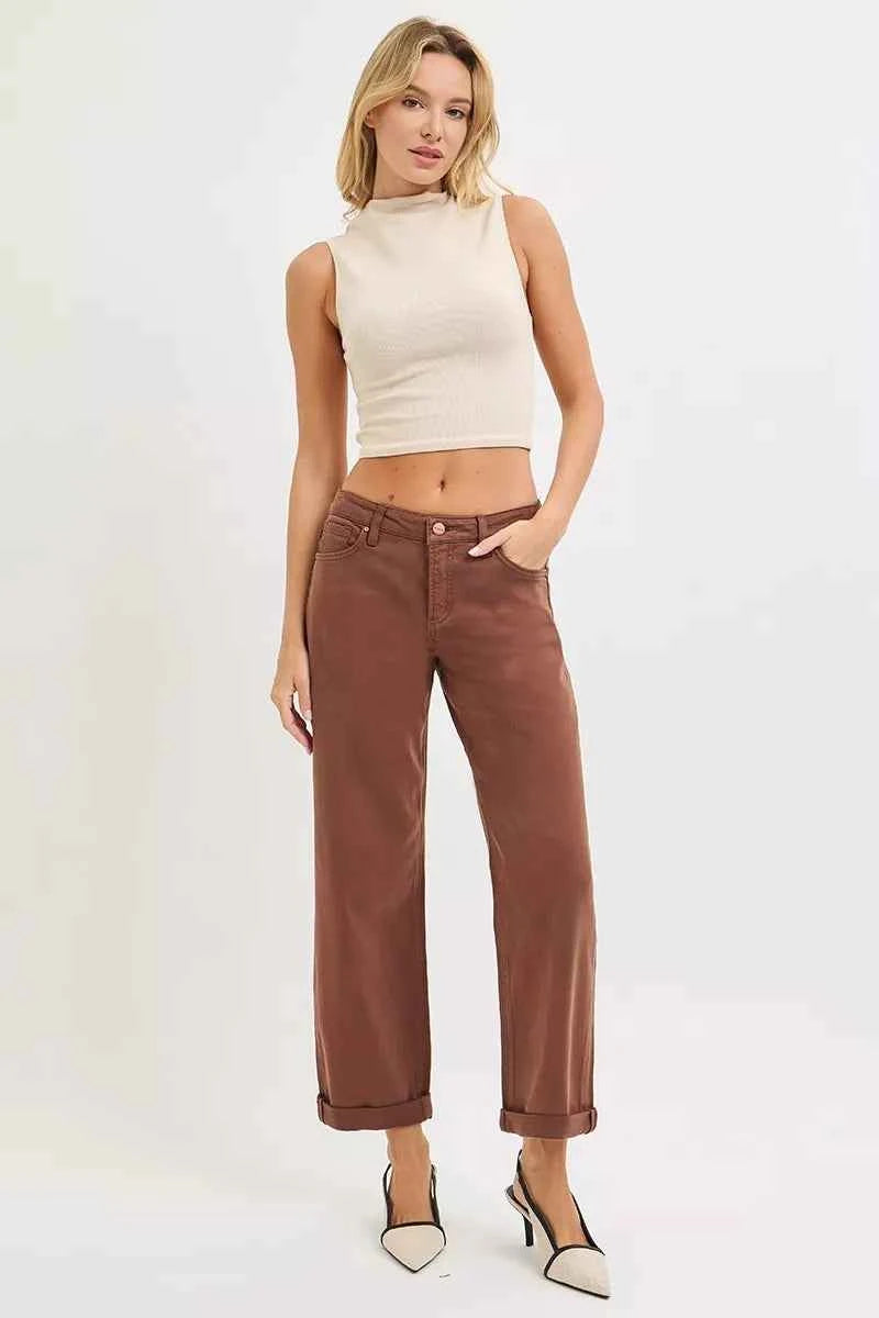 RISEN Full Size Tummy Control Mid Rise Ankle Barrel Baggy Plus Size 5e6128fcf1dc4f939e36119a26e6d580-Max-Origin