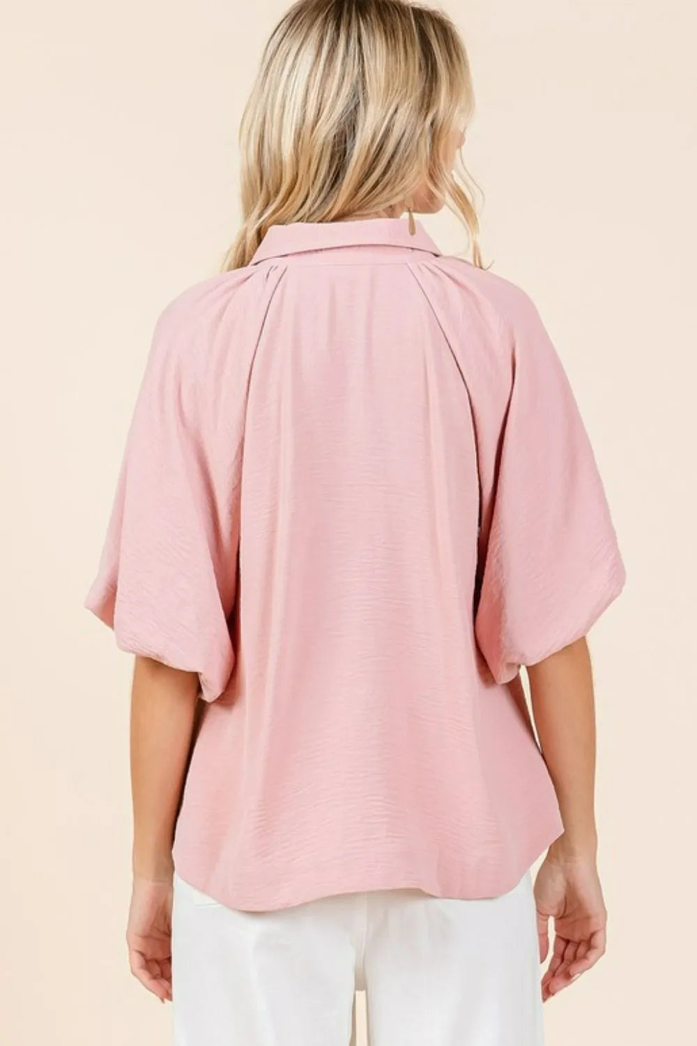 Mittoshop Airflow Short Bubble Sleeve Button Down Shirt 5e696f75-08f6-4b5a-81eb-81319f1d83ab-Max