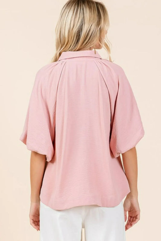 Mittoshop Airflow Short Bubble Sleeve Button Down Shirt 5e696f75-08f6-4b5a-81eb-81319f1d83ab-Max