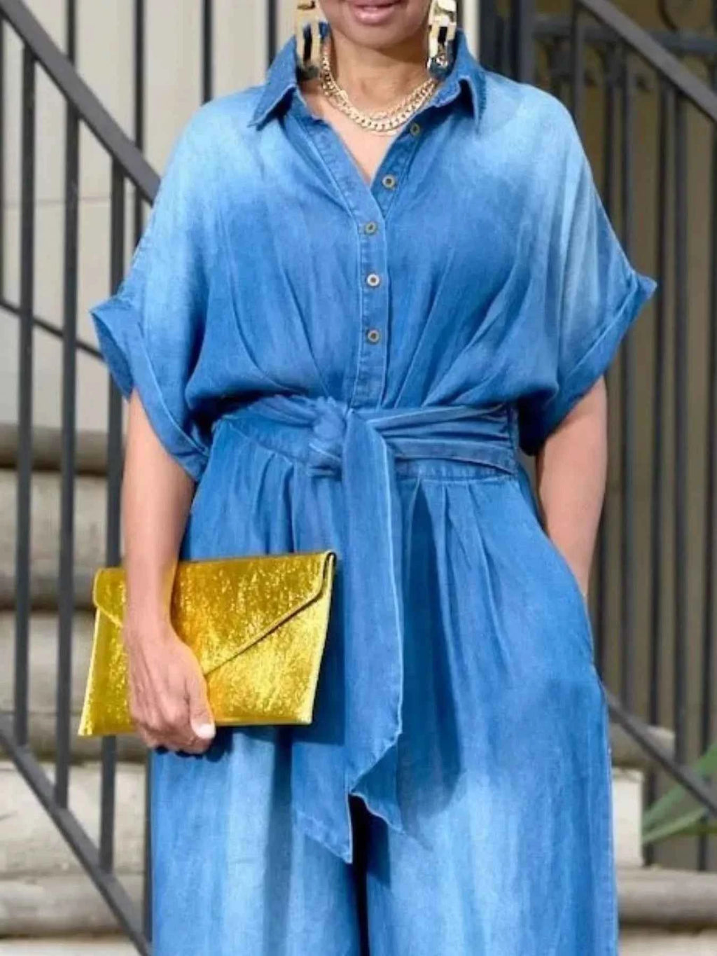 Button Front Wide Leg Denim Jumpsuit 5e7c7c4e-2856-4a87-b171-2e95f9e5e3e8-Max-Origin