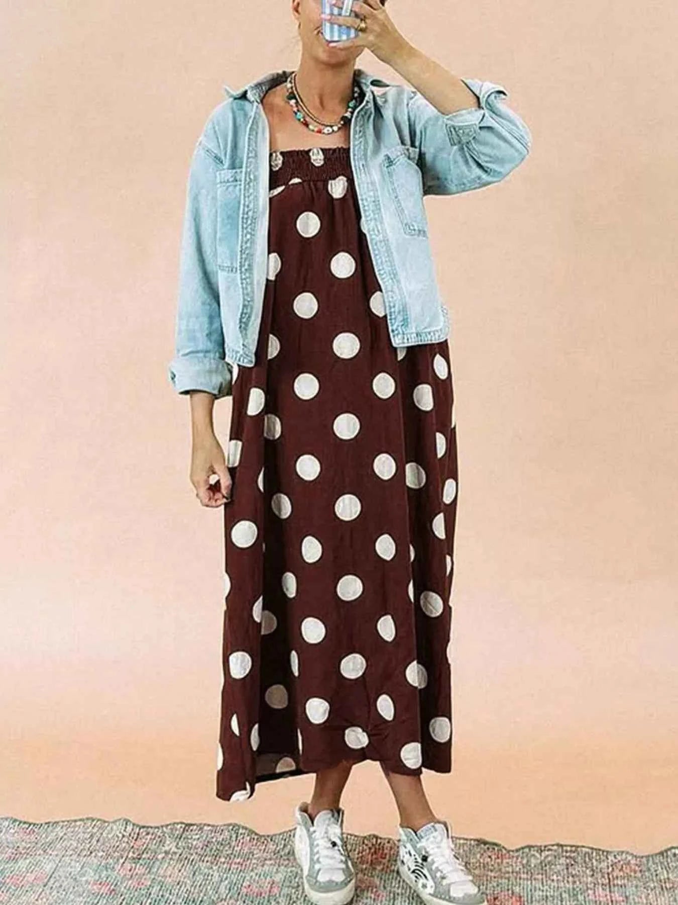 Polka Dot Spaghetti Strap Maxi Dress 5e82c6d1-3f0b-4b82-aedf-2d1d49141655-Max-Origin
