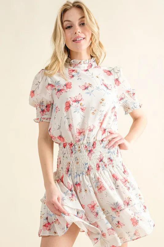 And The Why Floral Print Smocked Waist Mini Dress Ivory 5ebbc82db2ac461c9dfee22b2f0e3e20-Max-Origin