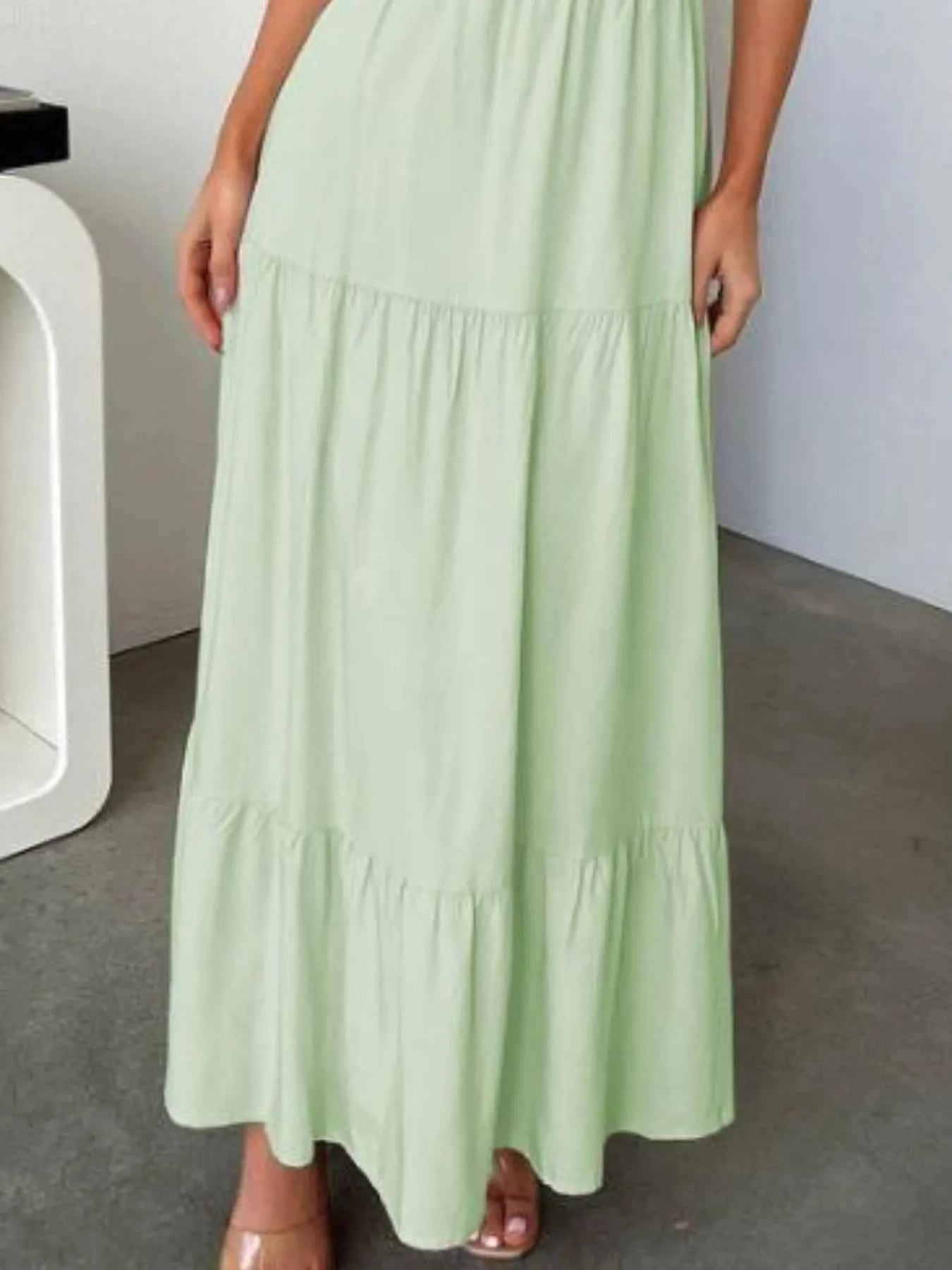 Tiered Lace Up Spaghetti Straps Maxi Dress 5ed20ddd-a841-4400-b9f3-39899c9c0d9d-Max-Origin