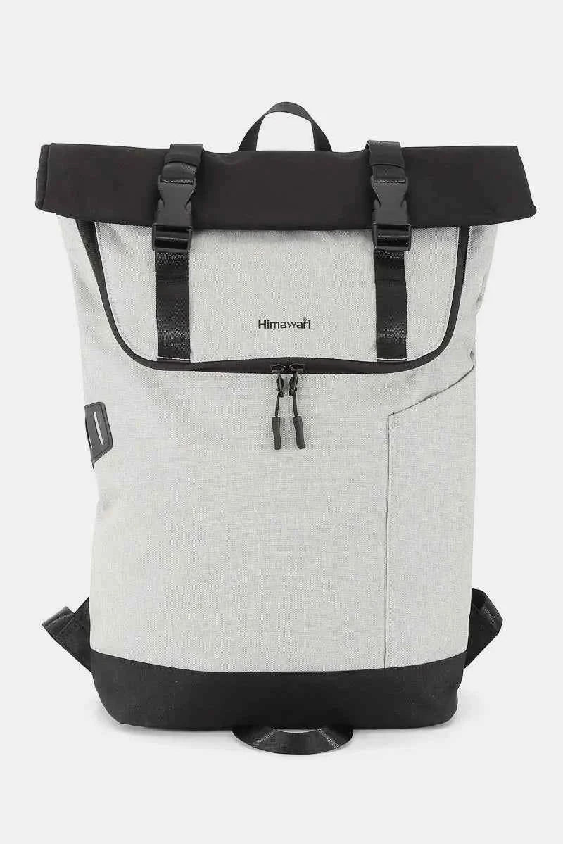 Himawari Contrast Waterproof Canvas Backpack Bag Light Gray One Size 5edd5c5d-799b-4925-90a7-4a96d7f70821-Max