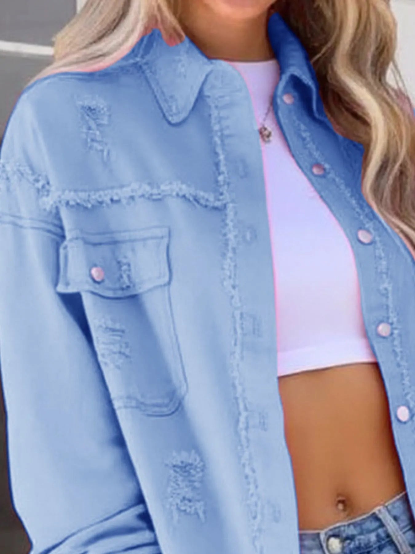 Distressed Denim Jacket with Frayed Edges 5efa981f-5a57-4f8d-91b4-c61b09f7d09a-Max-Origin