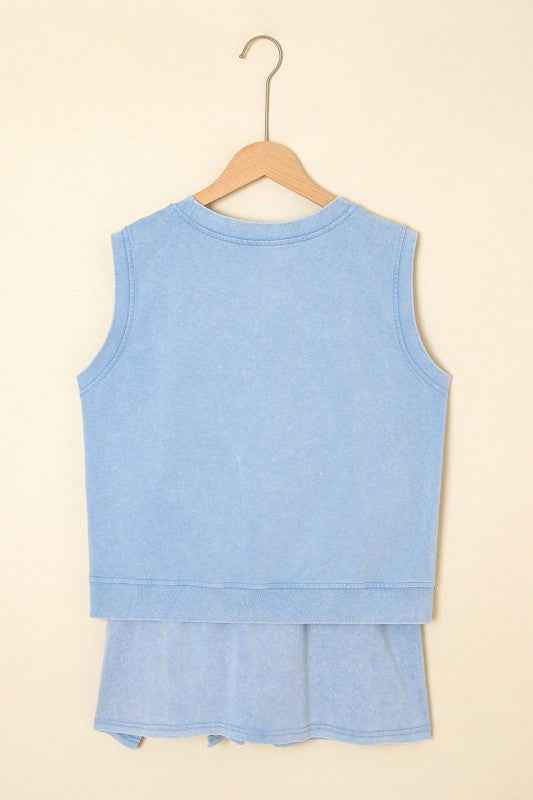 Mineral Wash Tank Top and Lined Split Skirt Set 5f0f8caf-48f5-403d-a7d7-7cd309d8b098
