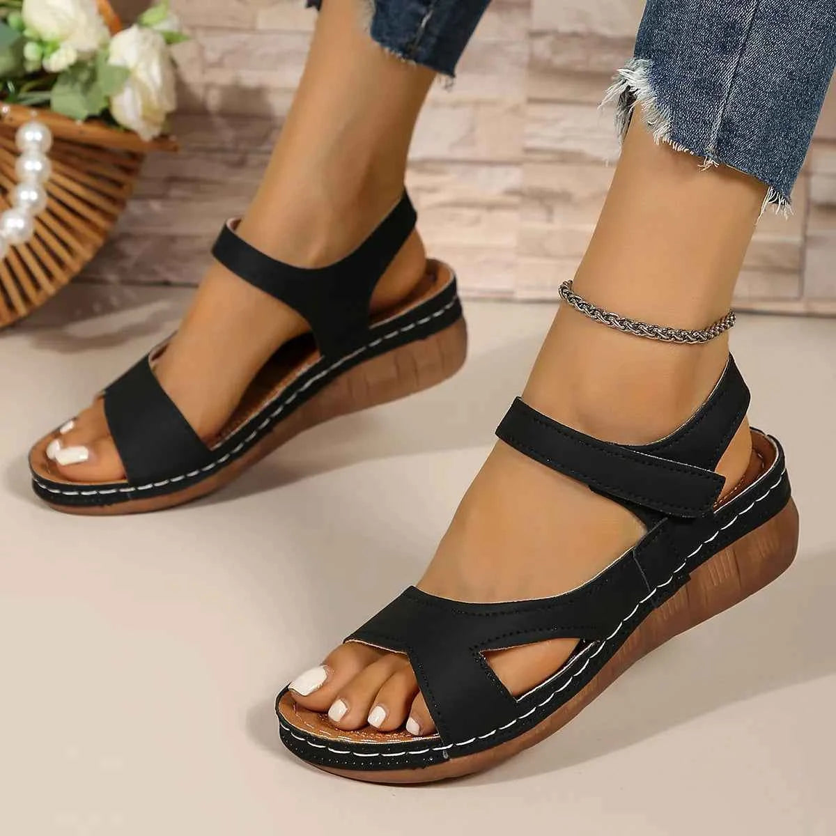 Open Toe Wedge Sandals 5f30f75bc5644aa49d2d4cb63e220d64-Max-Origin