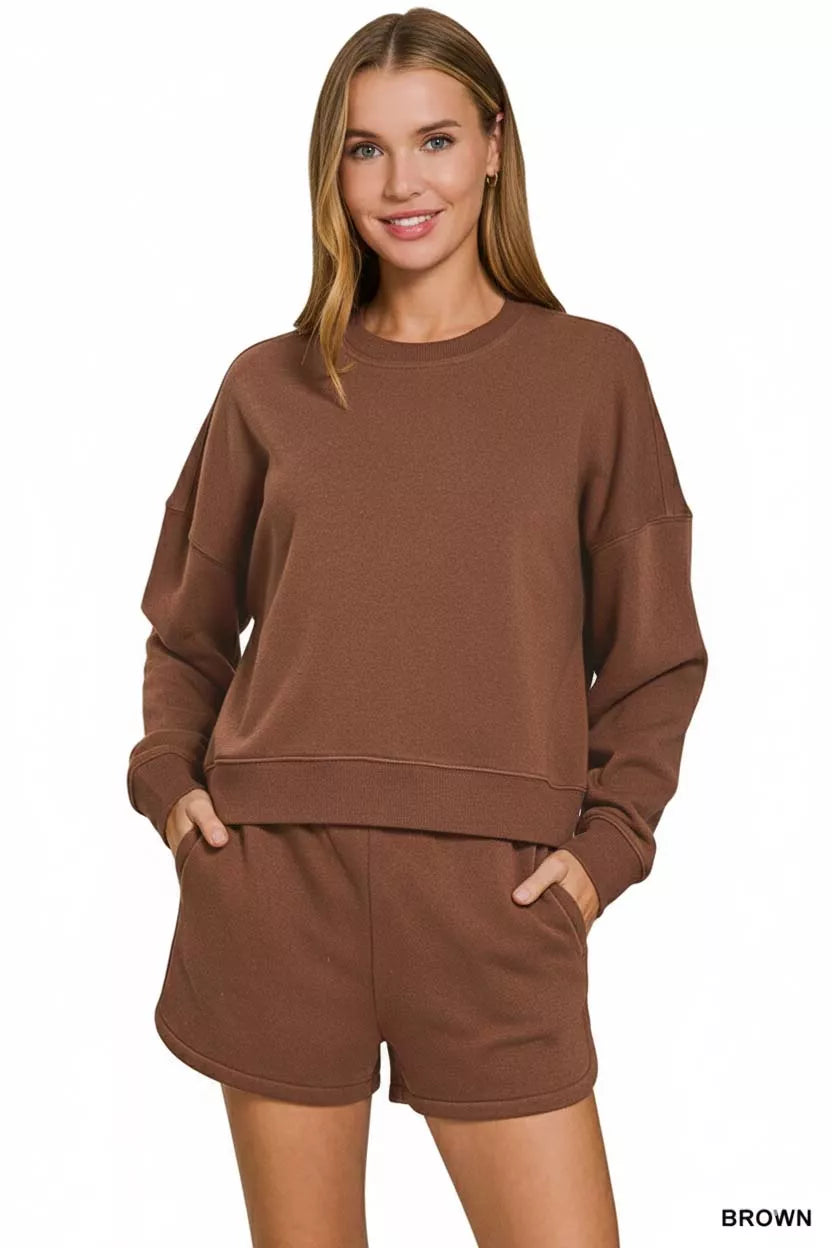 Zenana Fleece Long Sleeve Sweatshirts and Shorts Set 5f3835f9-b641-45f0-a999-149cca8a1073-Max-Origin