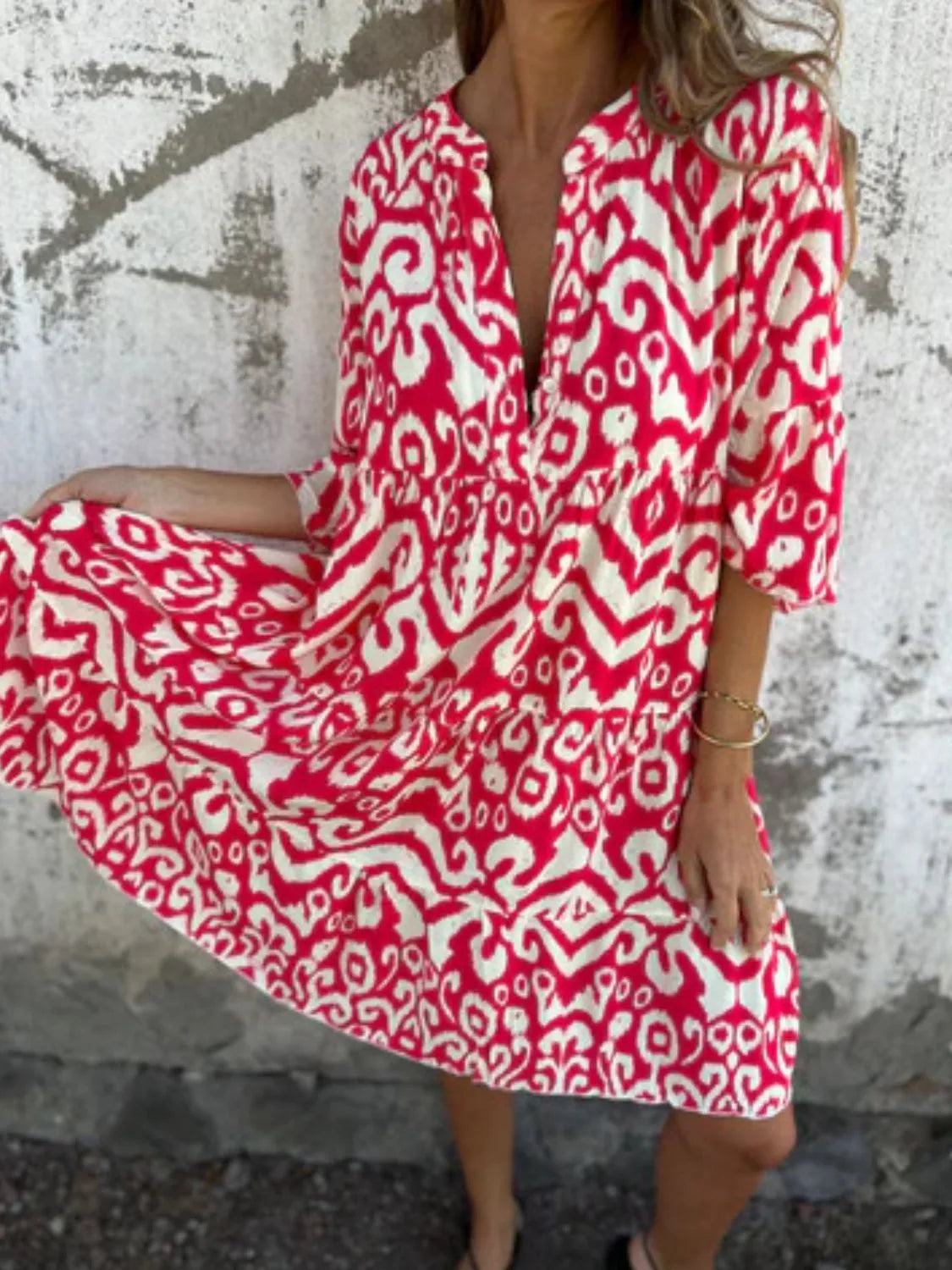 Full Size Printed Notched Half Sleeve Dress Plus Size 5f41dffb-172a-4a0d-9d5c-38d653eb3861-Max-Origin