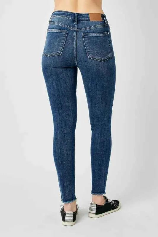 Judy Blue Full Size High Waist Distressed Skinny Jeans 5f536a97-fa1d-4635-a226-783391729030-Max