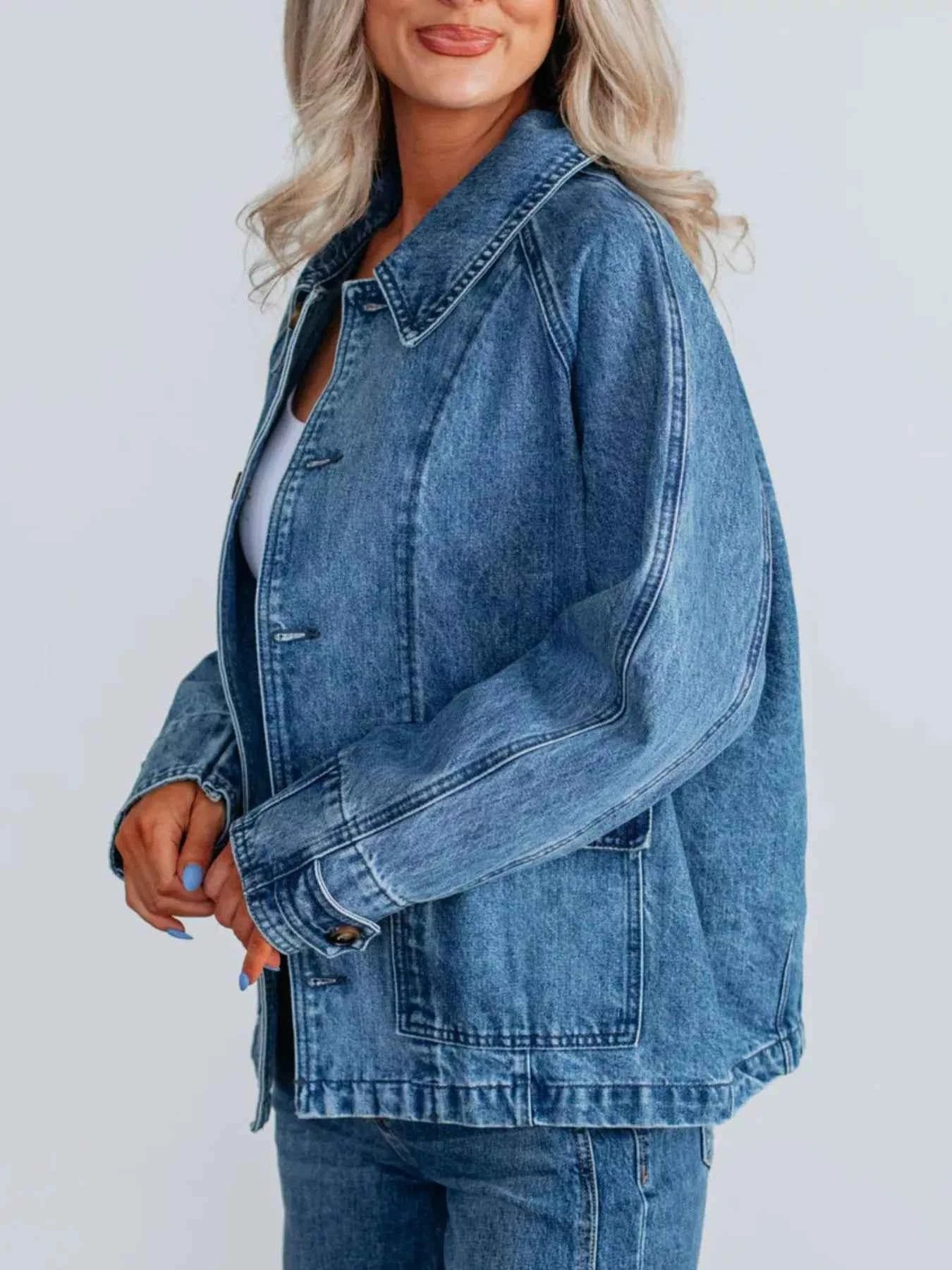 Button Up Raglan Sleeve Denim Jacket 5f8cbda3-0f9c-4676-9fcc-a392ee4417e3-Max-Origin