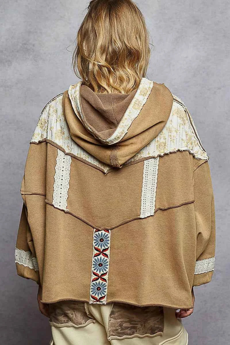 POL Drawstring French Terry Hoodie with Gauze Print Patch 5f90c0e9-853d-4d33-9c8c-7f650d21c554-Max-Origin