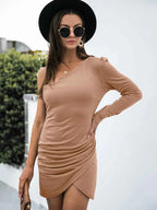 One Shoulder Ruched Bodycon Dress 5f93fe77-e485-4dd7-989a-ce8834baeb76-Max-Origin