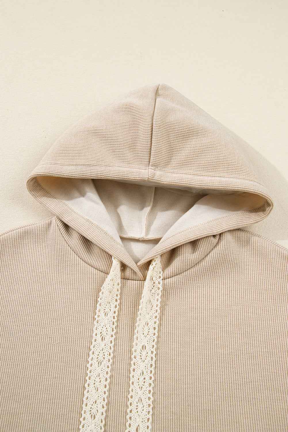 Jet Stream Drawstring Pullover Hoodie and High Waist Pants Corduroy Suit 5f954fcbd2feb60f