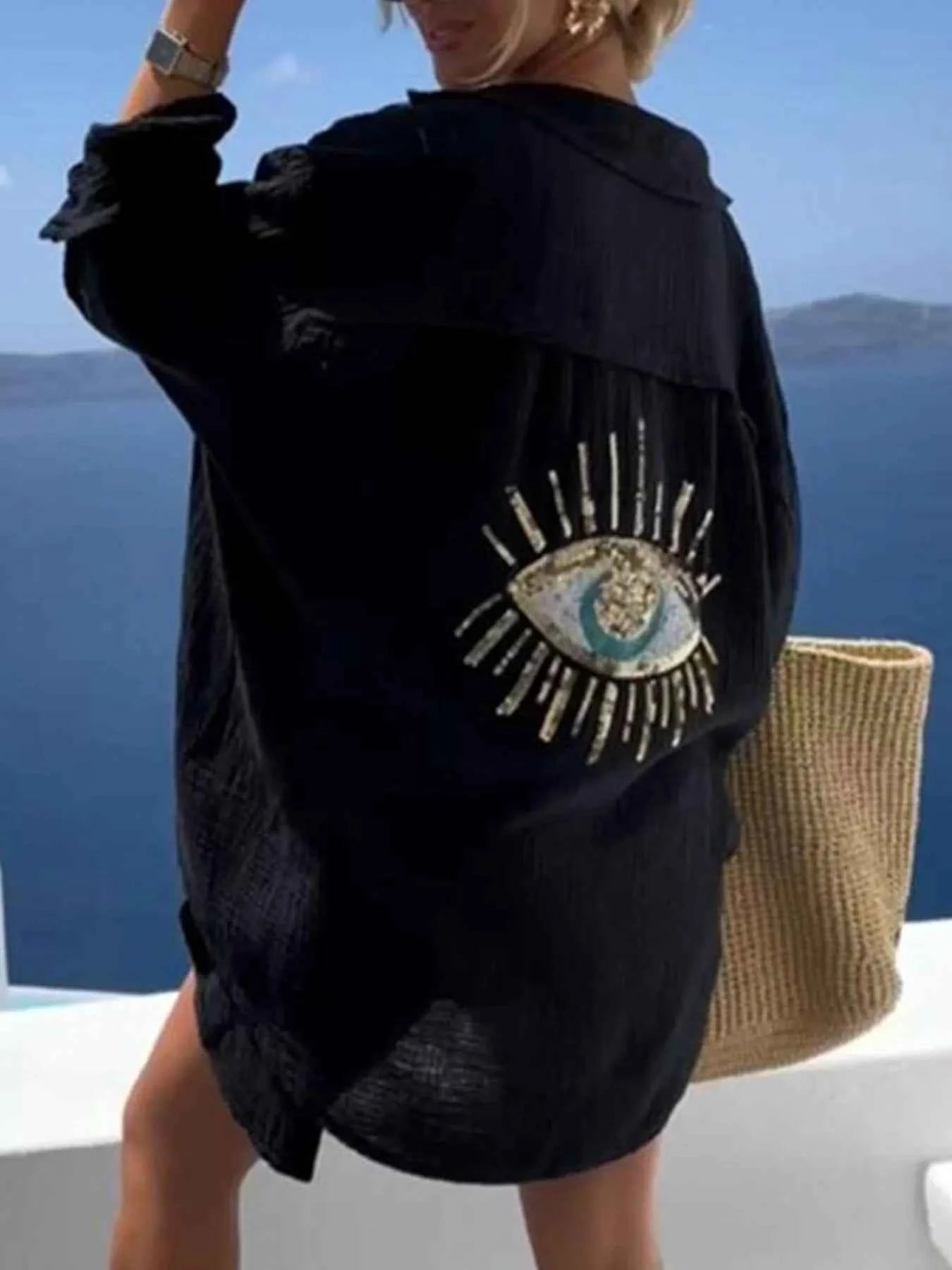 Evil Eye Embroidered Oversized Shirt 5fa28d56-fbd1-4709-9599-2bf8f3c10977-Max-Origin