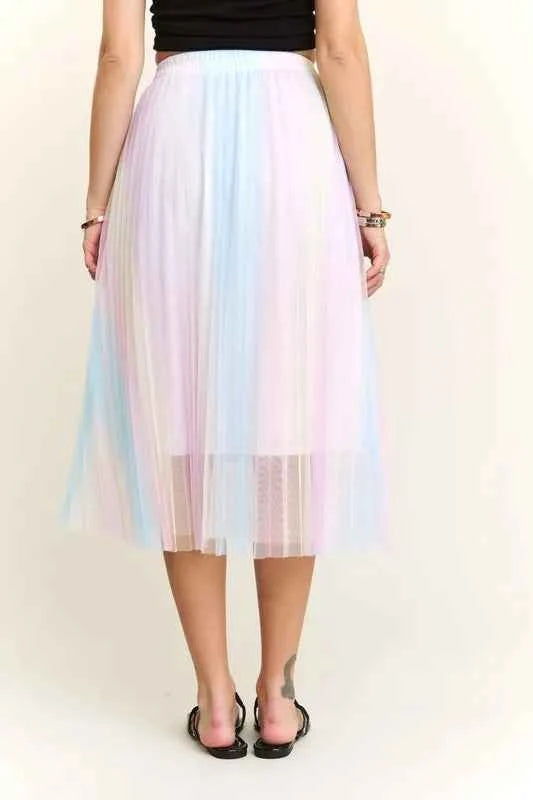 ADORA Unicorn Pleated Mesh Flare Midi Skirt 5fb15a3e-4d58-47d6-b1b4-d21afd01e3e8-Max-Origin