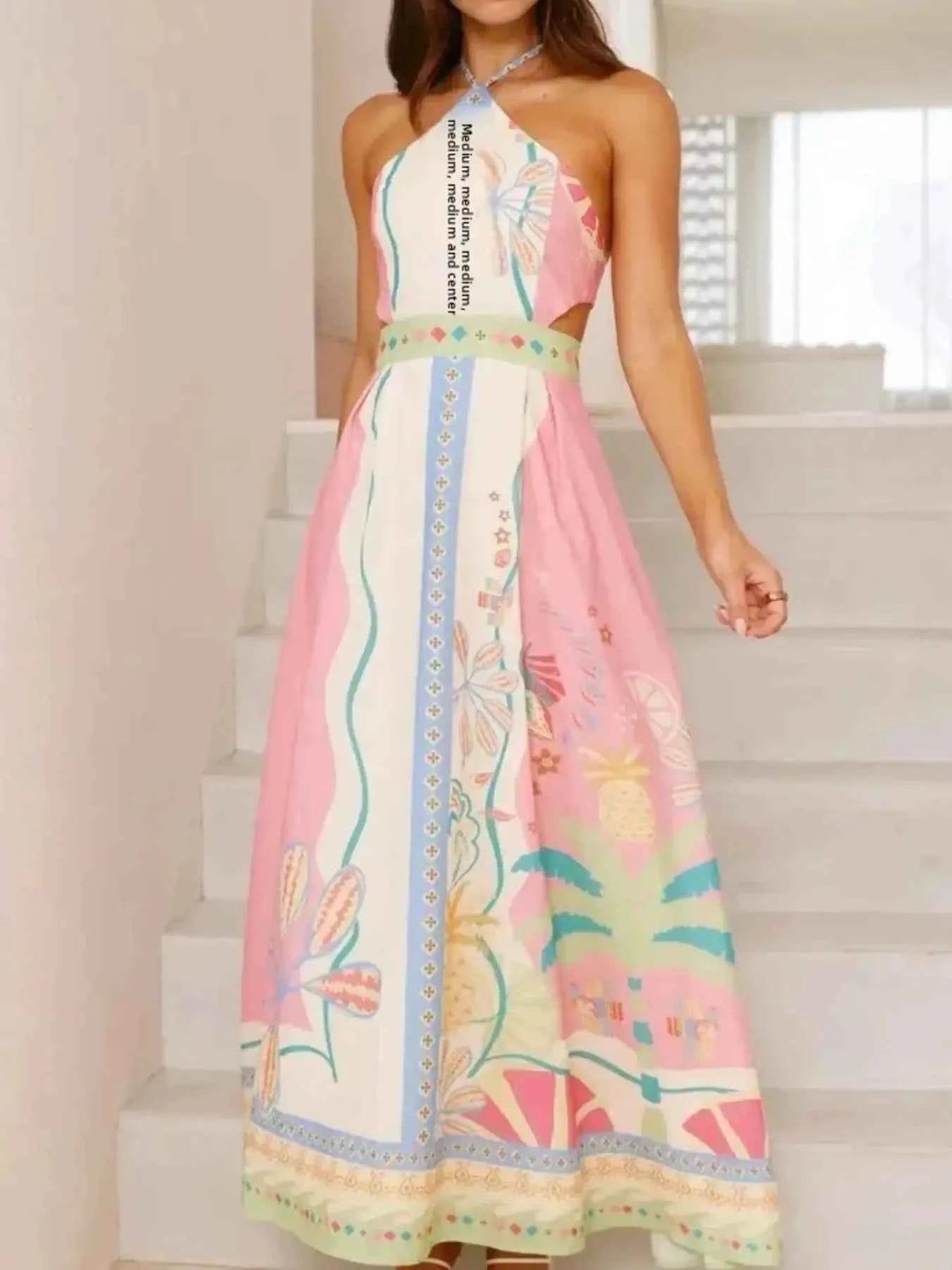 Halter Neck Printed Maxi Dress 5fc42690-fc44-43ce-84aa-b6d2de65b4ec-Max-Origin