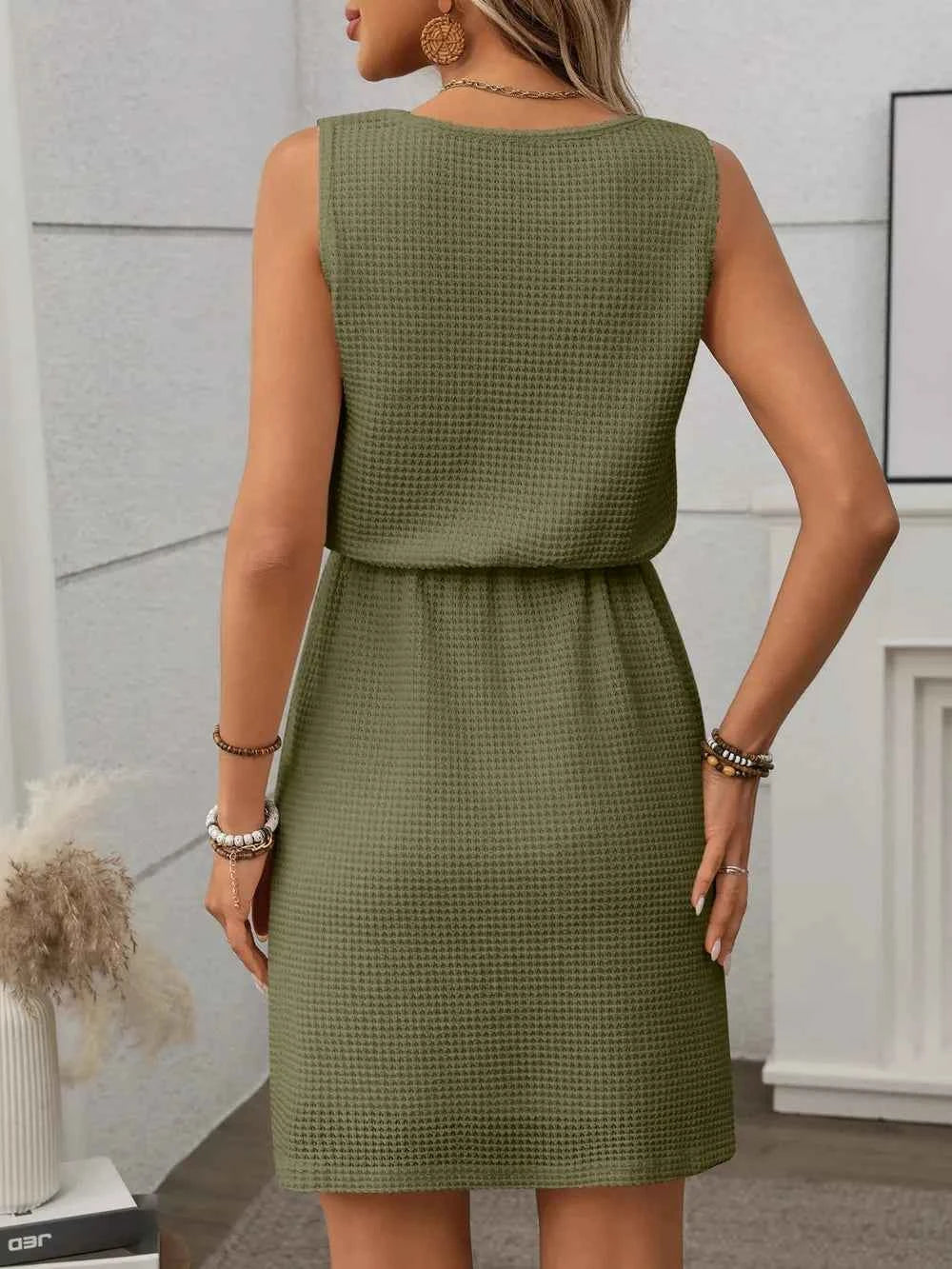 Waffle-Knit Drawstring Mini Tank Dress 5fcc483f-7c65-474a-84b5-c96043978e87-Max