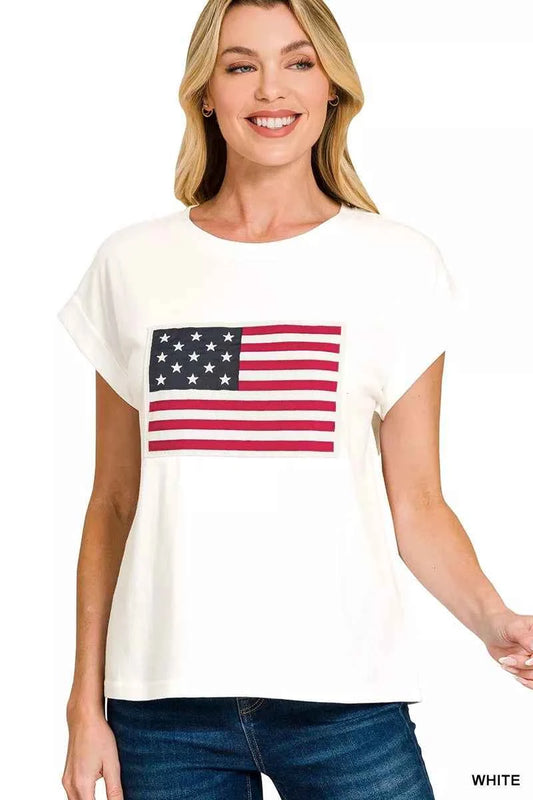 Zenana Full Size US Flag Round Neck Short Sleeve T-Shirt Plus Size WHITE 5fe11fac67d74bf68a2f8df2b43736a0-Max-Origin
