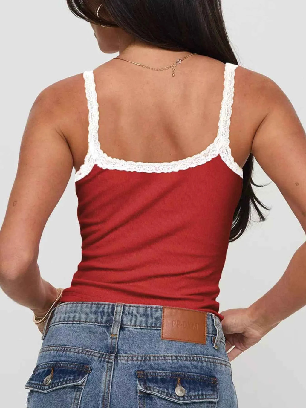 Lace Detail Contrast Trim Cami 5fec1d0e-9ef1-4b49-b7b9-dbc11f16bc10-Max-Origin