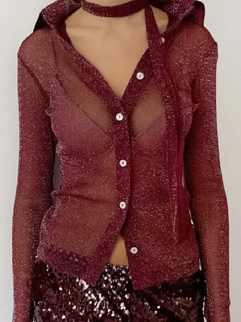 Button Up Shirt with Scarf 6001308ba3f6458db6c56792d8aee91a-Max