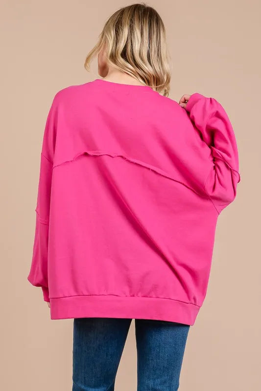 Ces Femme Exposed Seam Long Sleeve Sweatshirt 600152ee-b4e5-403e-aeff-4b282476697c-Max