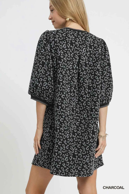 Leopard Print Jacquard Mini Dress 600c40e6-48cf-4978-af94-078b8e3d8b92-Max-Origin