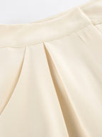 One Button Blazer & Wide Leg Pants Set 6025caaa1c644d7693ca4be9de722227-Max