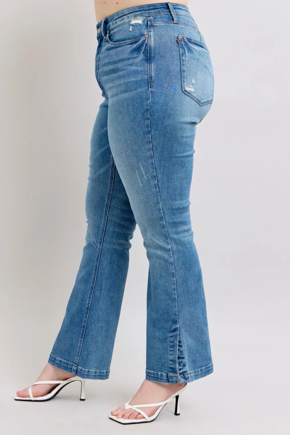 Judy Blue HW Tummy Control Vintage Wash Side Slit Slim Boot Jeans 603a47e0-fb97-4632-a9ad-4aba9934402d-Max