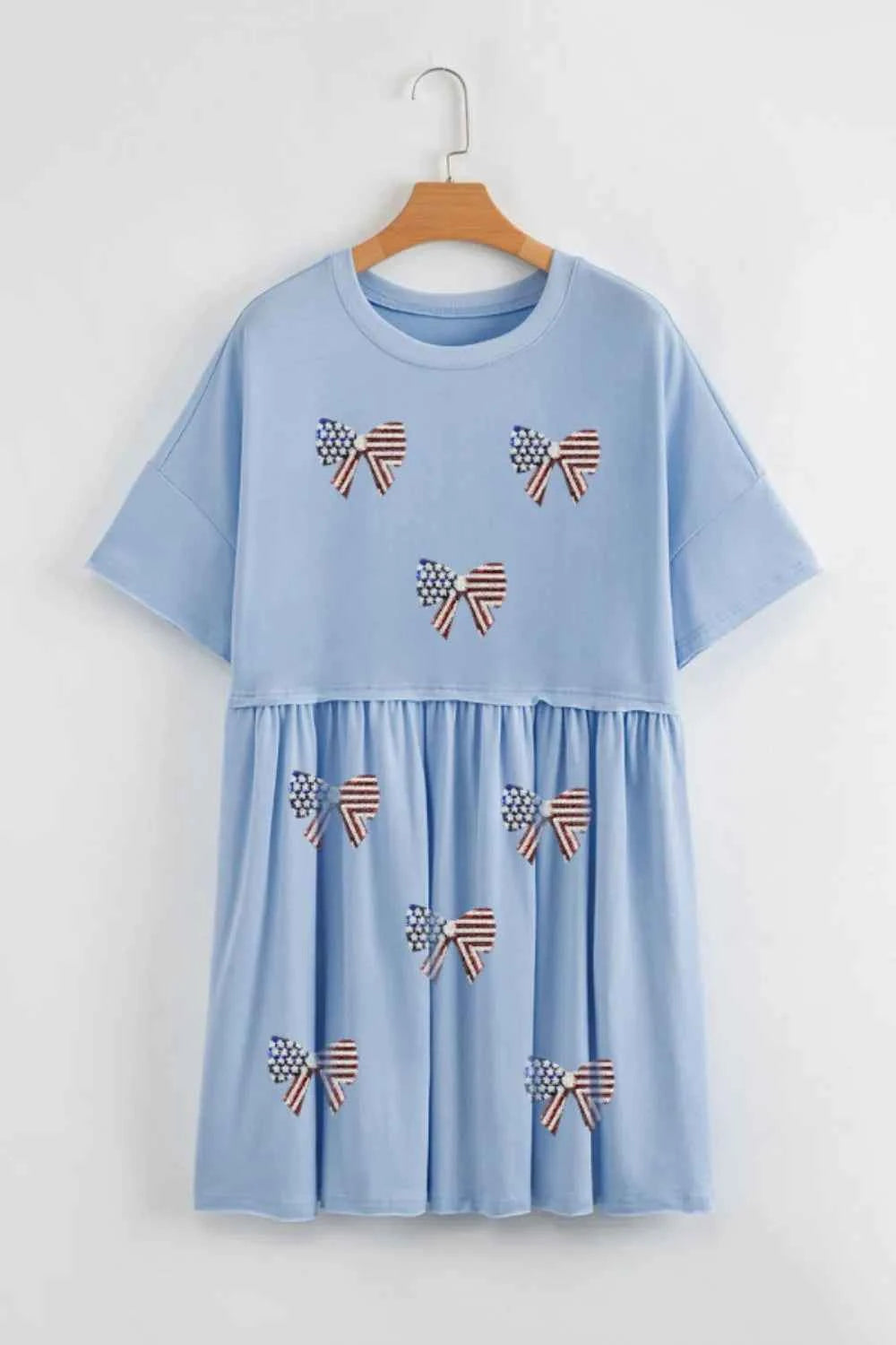 American Flag Bow Print Casual Dress 604c8ae0-70d3-49cf-9116-94e00cdf1d66-Max-Origin