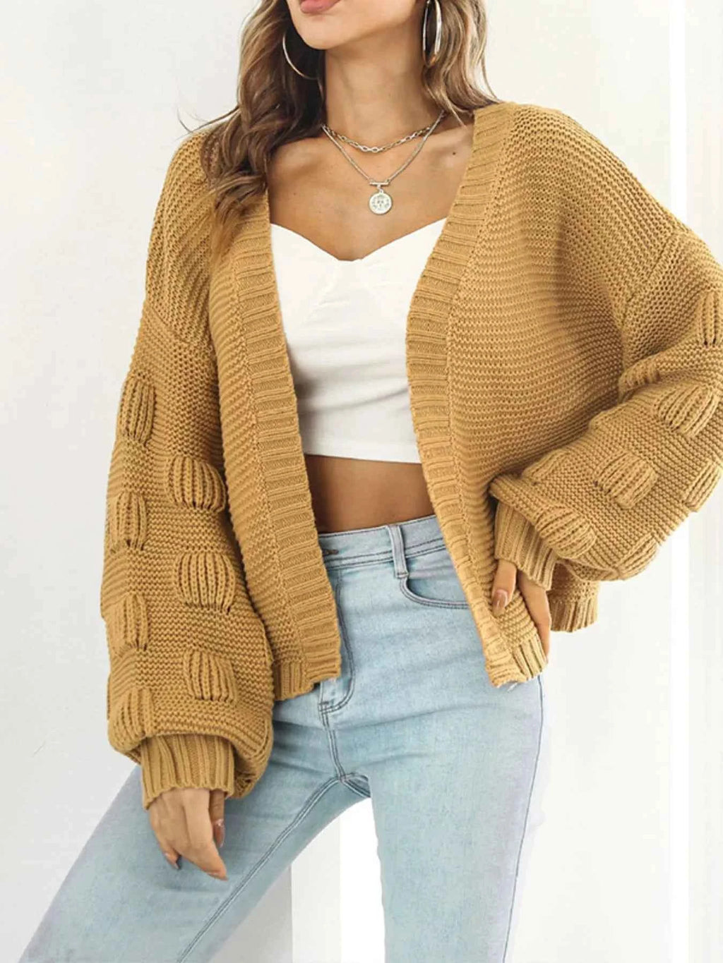 Chunky Knit Open Front Cardigan 607ed8109b1b447494a5a0f3963d987d-Max-Origin