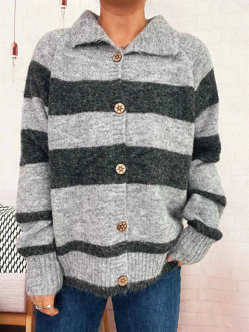 Striped Button-Up Cozy Cardigan 608ad6f91832485082c2f9d3e96980da-Max-Origin