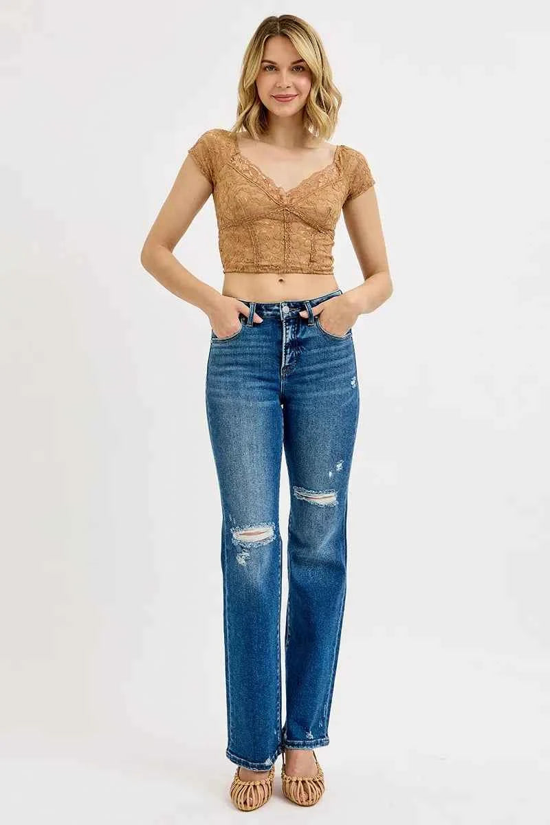 RISEN Full Size Tummy Control High Rise Straight Distressed Jeans Plus Size 60c4e0a19cb84948a0ad19f5c3f9335e-Max-Origin