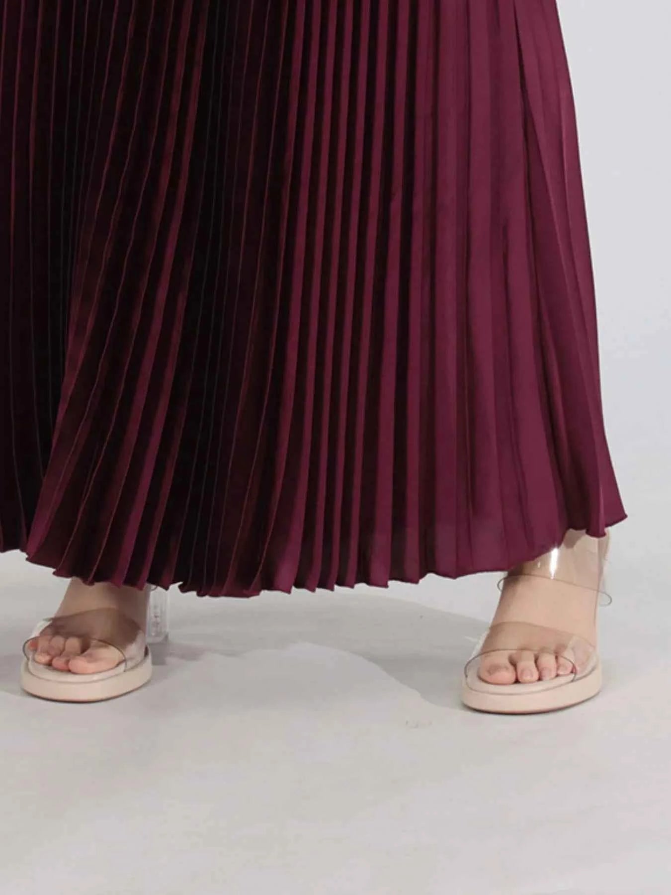 Button Up Long Sleeve Top and Pleated Skirt Set 60d8934e-ccf3-4b59-af62-95937ccd8aee-Max-Origin