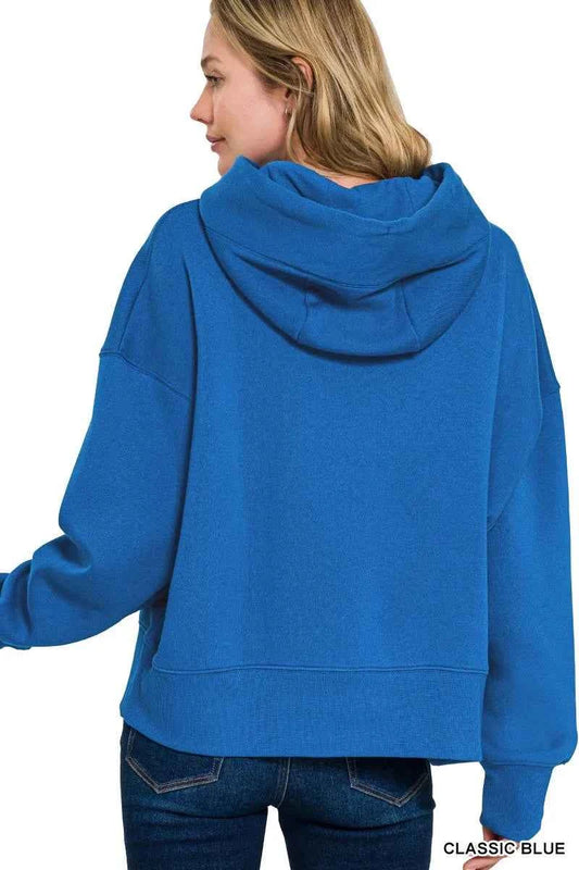 Oversized Fleece Kangaroo Pocket Hoodie 60de596f5fb145f1a593385428145fe4-Max-Origin