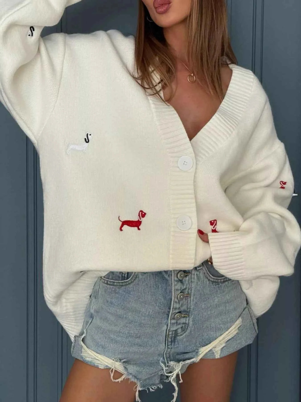 Embroidered Button Up Cardigan 60fdc386-c5e3-4847-a487-01f6a886f8af-Max-Origin