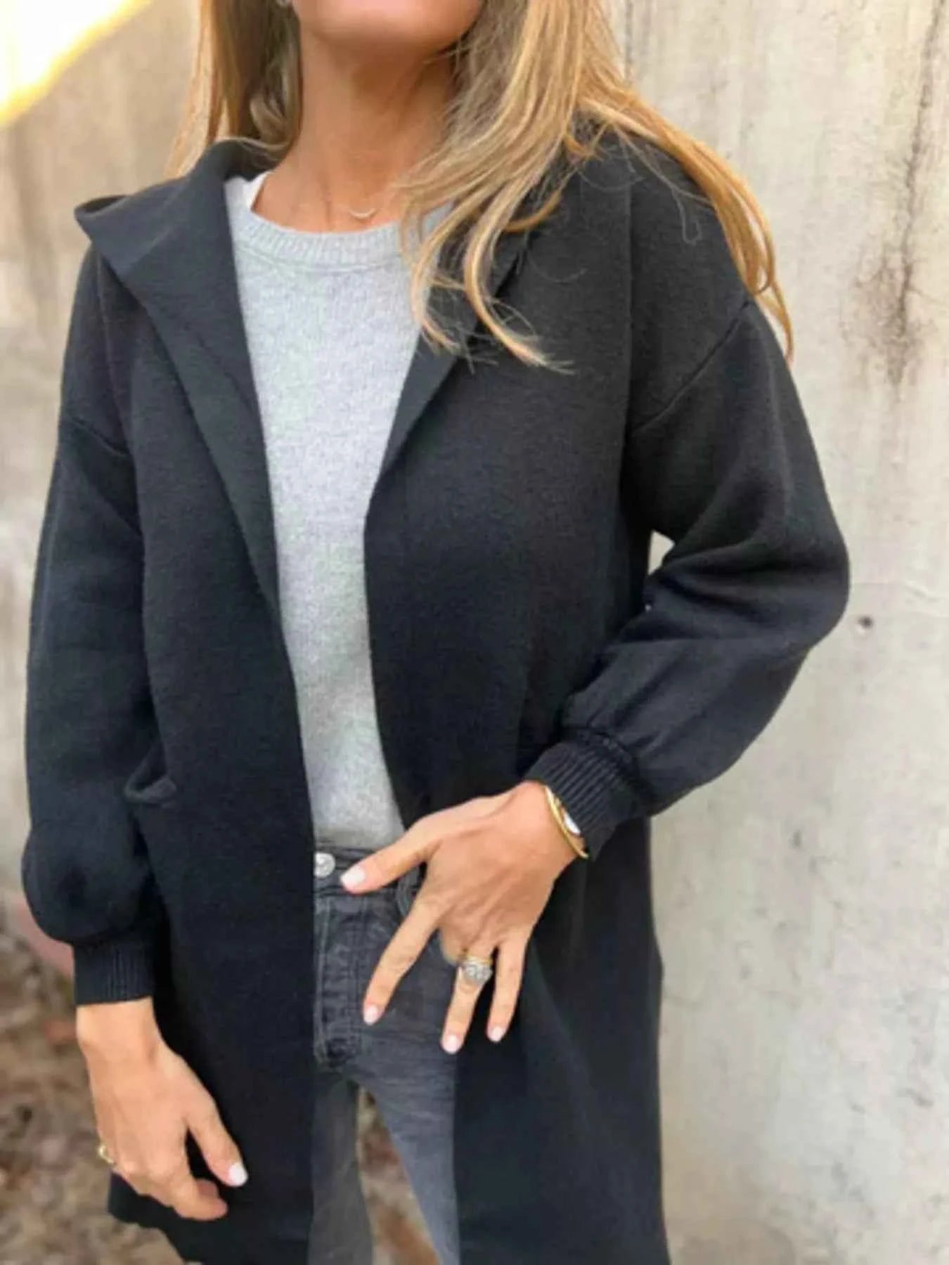 Full Size Open Front Hooded Cardigan Plus Size 60fec567c09d4504a7653fb25f0b16f0-Max-Origin