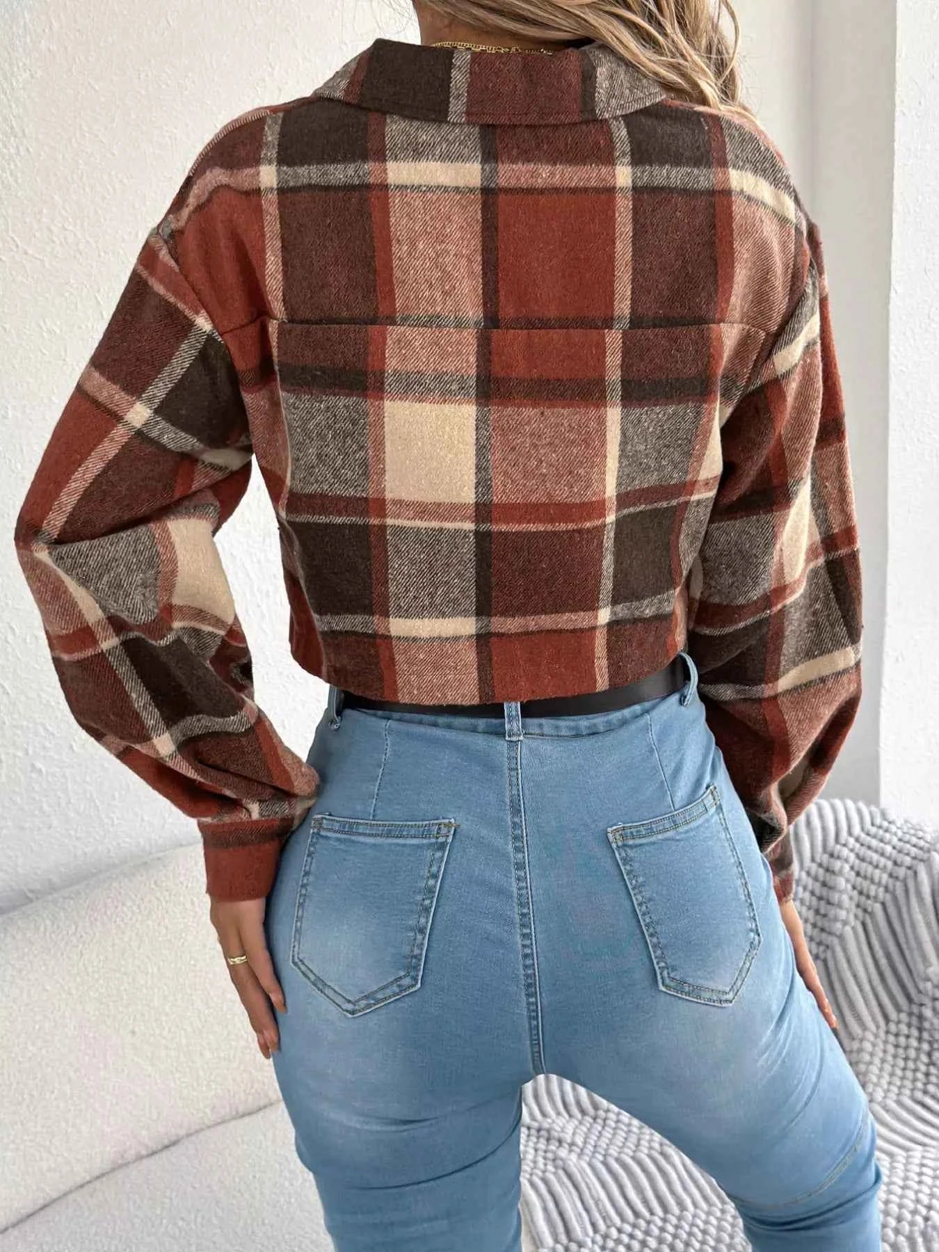 Plaid Button Up Cropped Jacket 60ff4ccd-2064-4eb0-b7e1-042b2f33eed1-Max-Origin