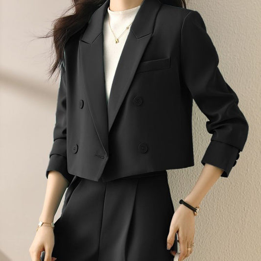 Temperament Goddess Style Small Professional Short Suit Coat Black 61151729-e951-4e46-8abe-d8b1da14f2e9