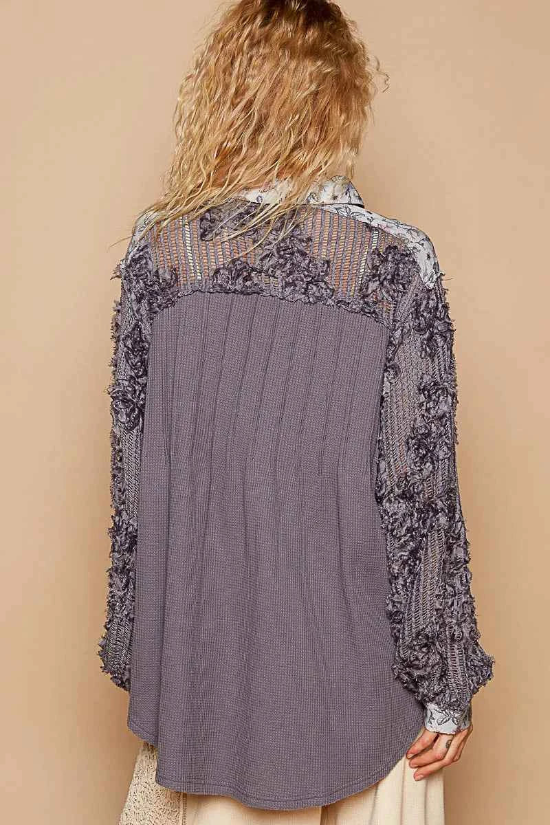 POL Floral Half Button Lace Detail Long Sleeve Top 611d7709-1563-4d85-bfc9-0745146a57b0-Max-Origin