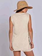 Side Slit Round Neck Tank and Ribbed Shorts Sweater Set 611f4f8c-ef33-4ca4-af38-43c8fb944798-Max