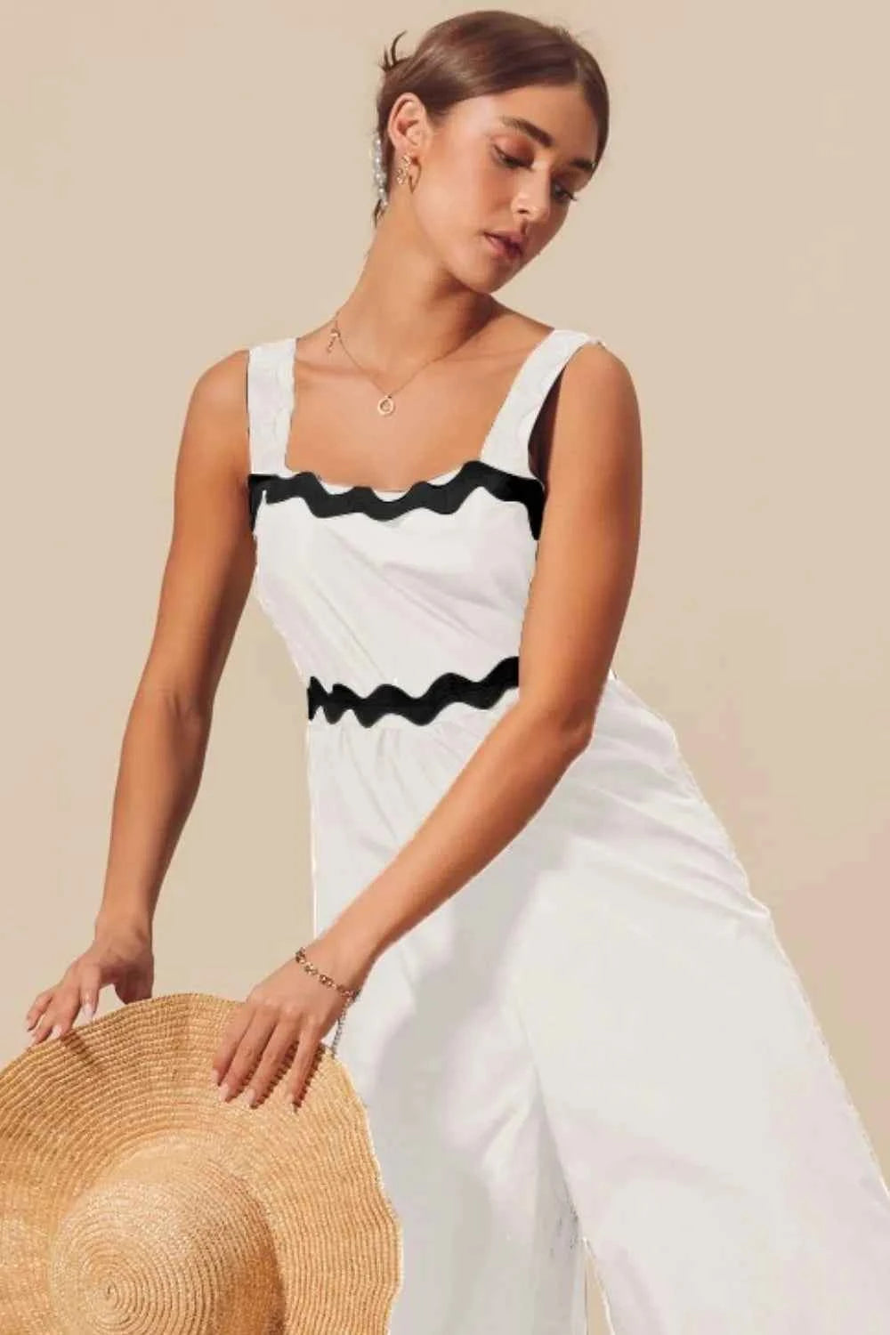 SO ME Scallop Ric Rac Trimmed Wide Leg Jumpsuit 61264f97-0d0f-4339-a96e-fa0820c3266d-Max-Origin
