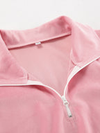 Quarter Zip Long Sleeve Top and Pants Set 613187d9206d4856872d8a8374a4acfe-Max