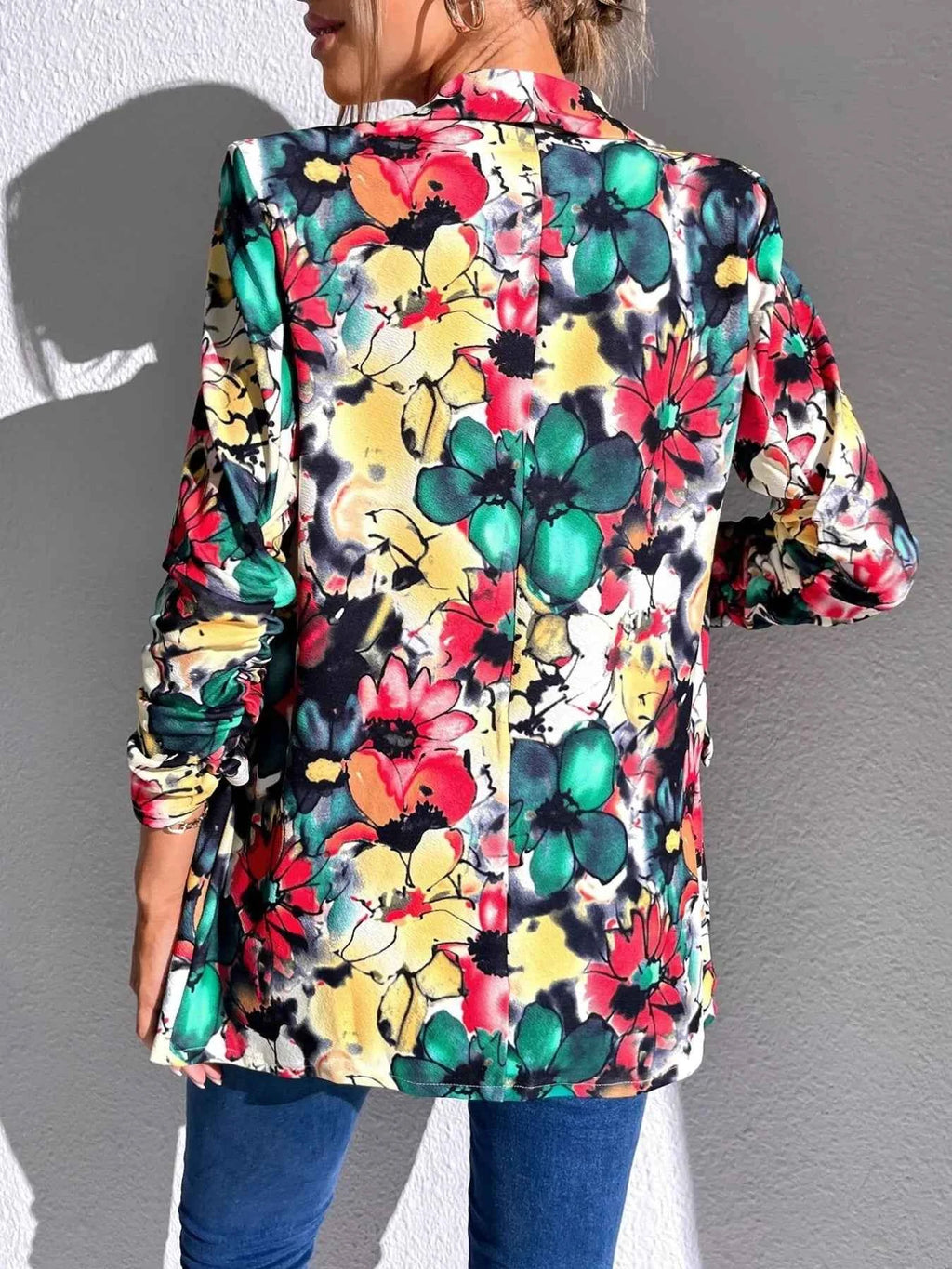 Vibrant Floral Print Open Front Blazer 614bf801-6778-4b47-8ef6-07cf96a37ffa-Max-Origin