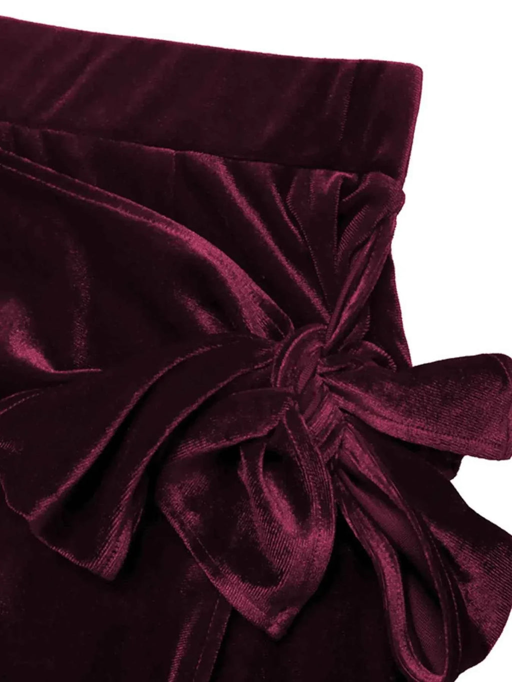 Side Tied Velvet Skirt 61745d33-25eb-4feb-a411-2bafb820642f-Max-Origin