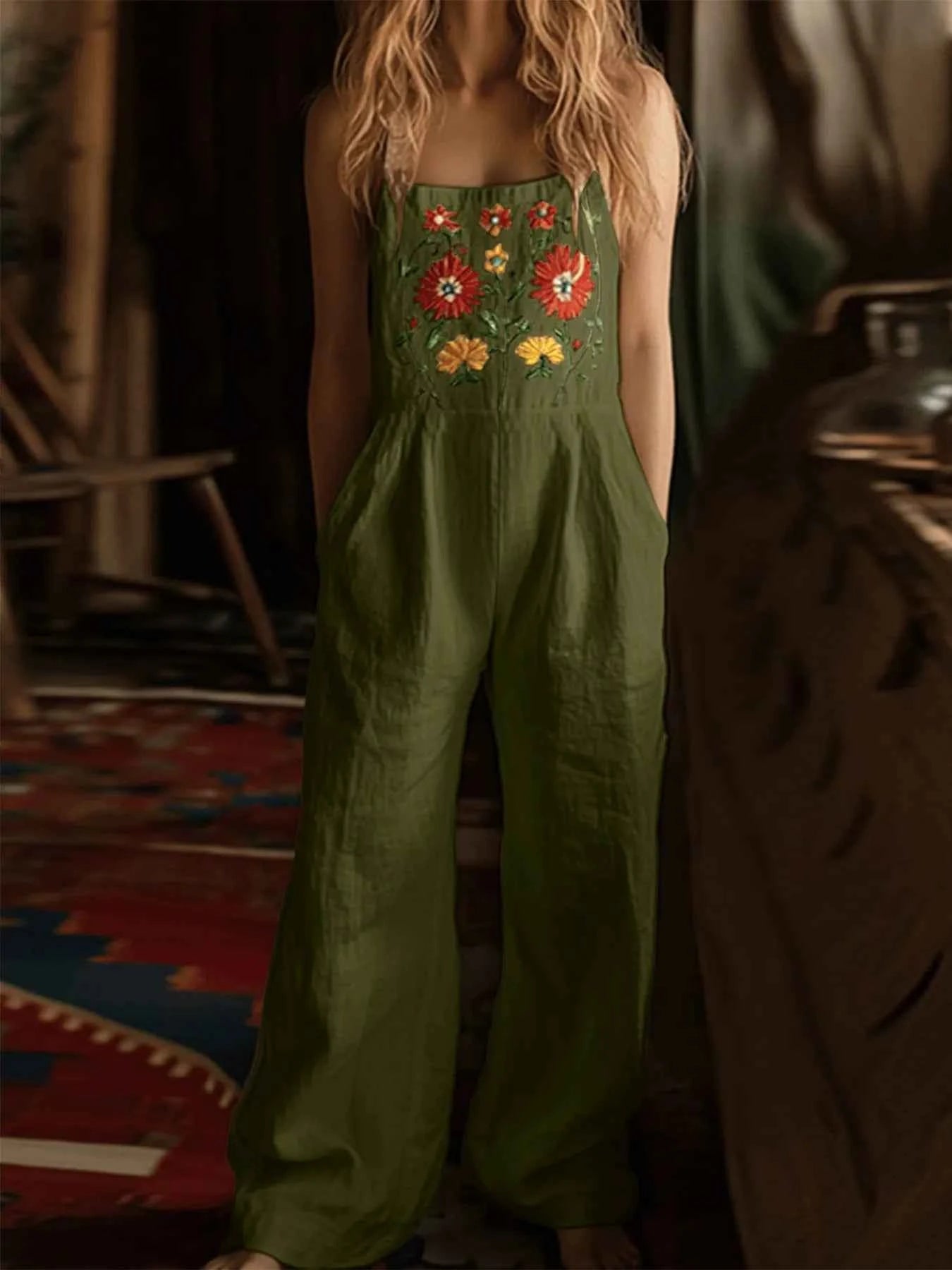 Floral Embroidered Wide Leg Jumpsuit 6182330c-d8fc-4d2b-97bd-a4b496d32adc-Max-Origin