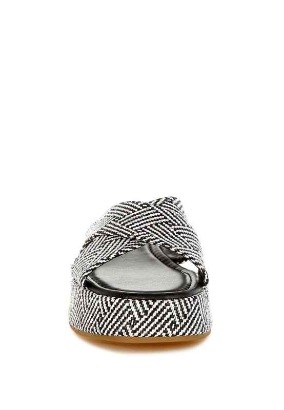 Modura Raffia Flatform Slip Ons 618296de-c52c-41a1-9e8e-84ce1e331b00