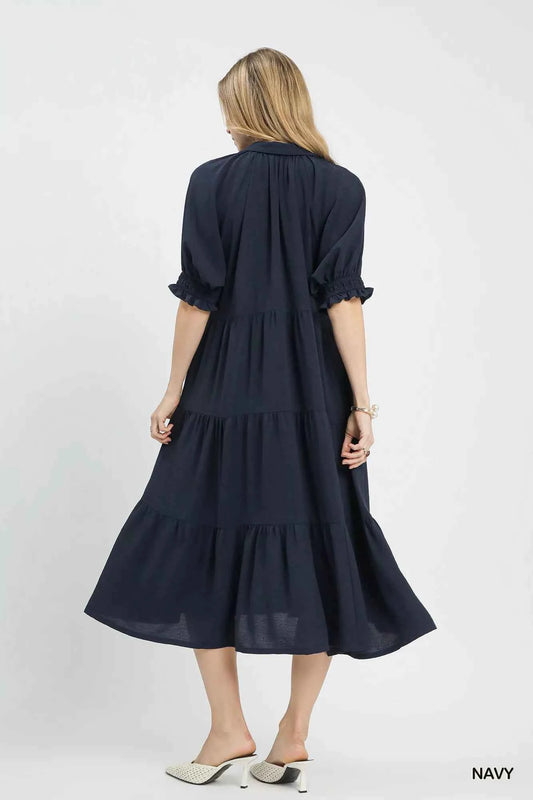 Solid Tiered Midi Dress 618e5149-a597-4ee2-a1b6-521303c52f19-Max-Origin