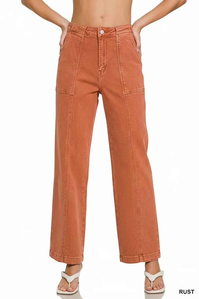Zenana Straight Leg Utility Pocket Jeans 619593ba-727b-4155-a603-13f2f5795a10-Max-Origin