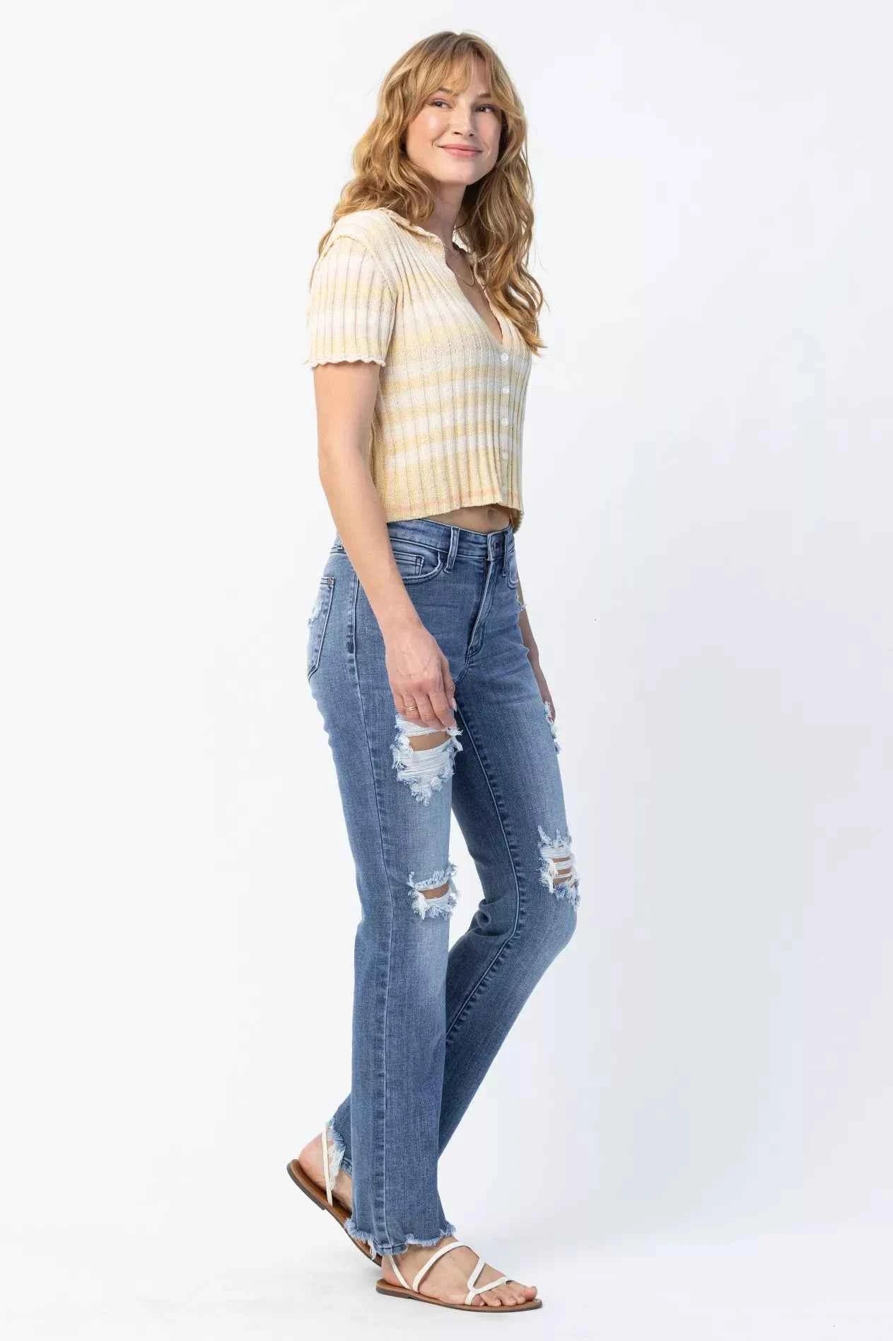 Judy Blue Full Size Mid Rise Destroy Straight Jeans Plus Size 61969ed2-bb74-488e-9319-7fa602ac1249-Max-Origin